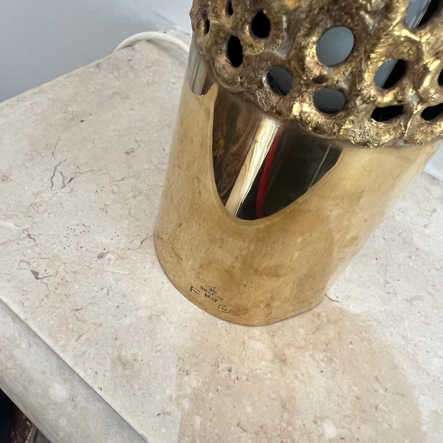 20th Century Pierre Forssell Mid-Century Swedish Brass Table Lamp for Skultuna For Sale