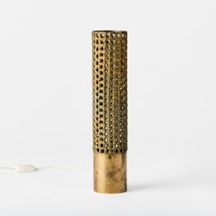 PIERRE FORSSELL. Table lamp, Skultuna, brass with openwork decor
