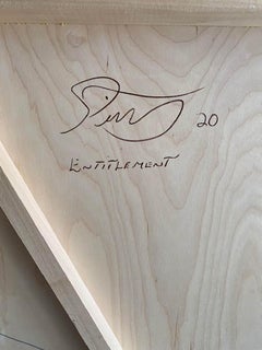 Pierre Fortin Modern Figurative Abstract Charcoal Painting Titled Entitlement