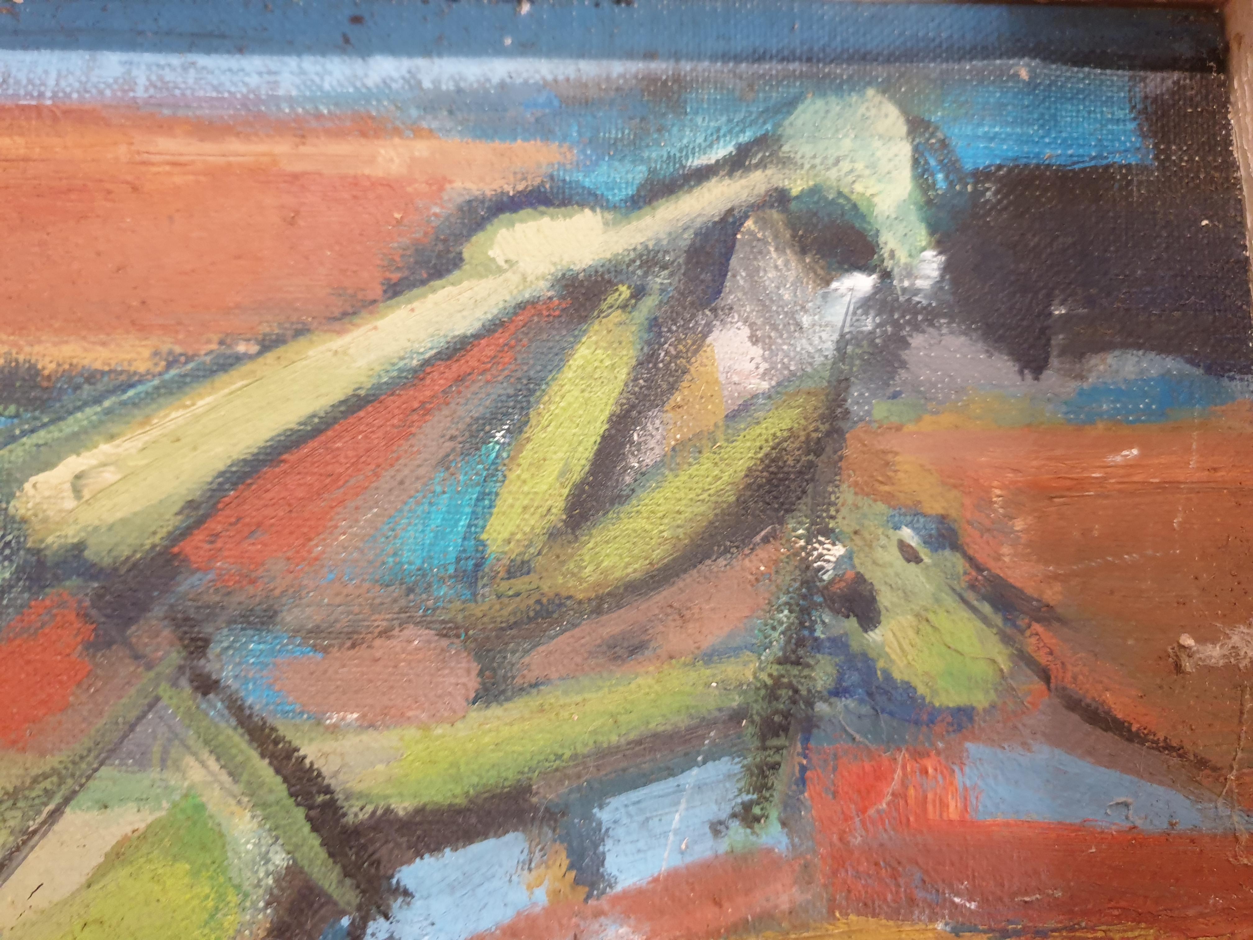 Mante Réligieuse. Acrylic on Canvas. - Painting by Pierre Fournel