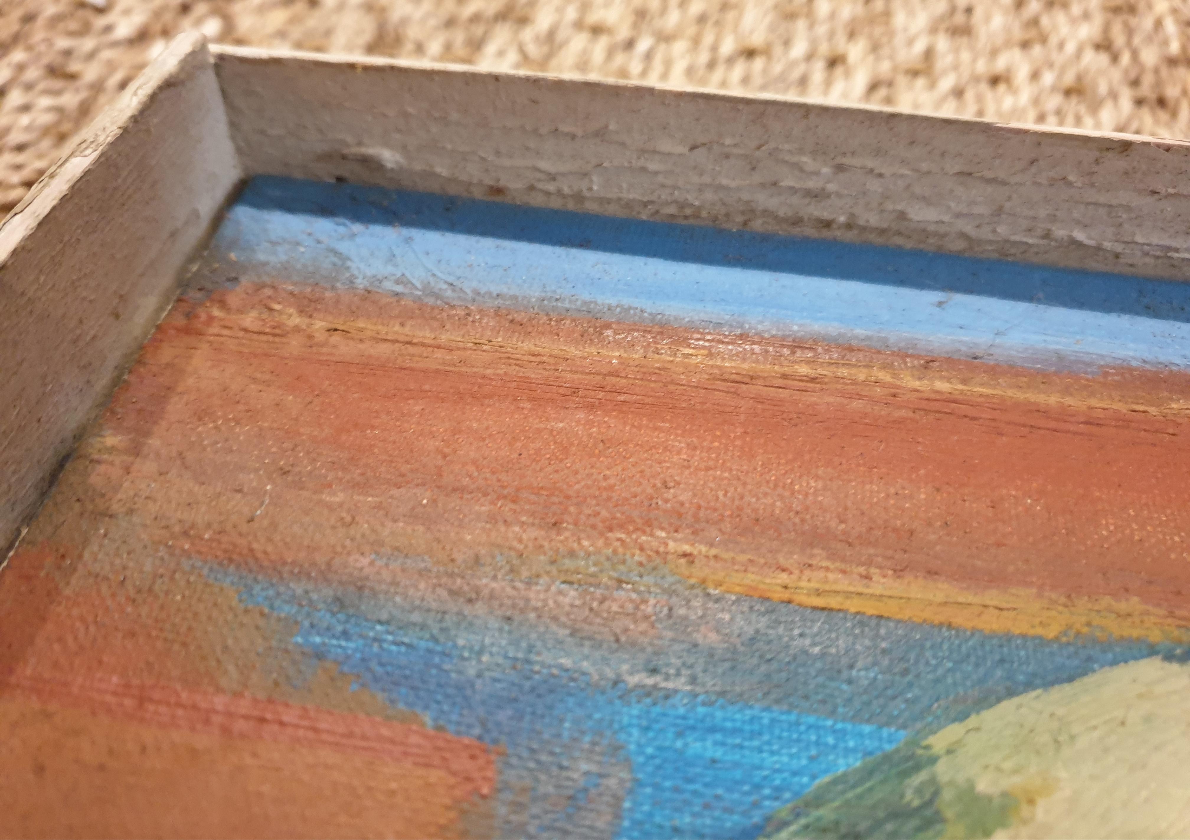 Mante Réligieuse. Acrylic on Canvas. - Brown Animal Painting by Pierre Fournel