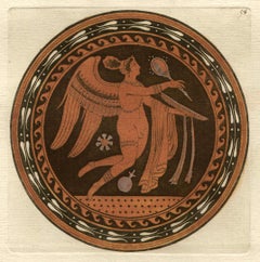 Klassische griechische Vasenmalerei mit Gravur von William Hamilton