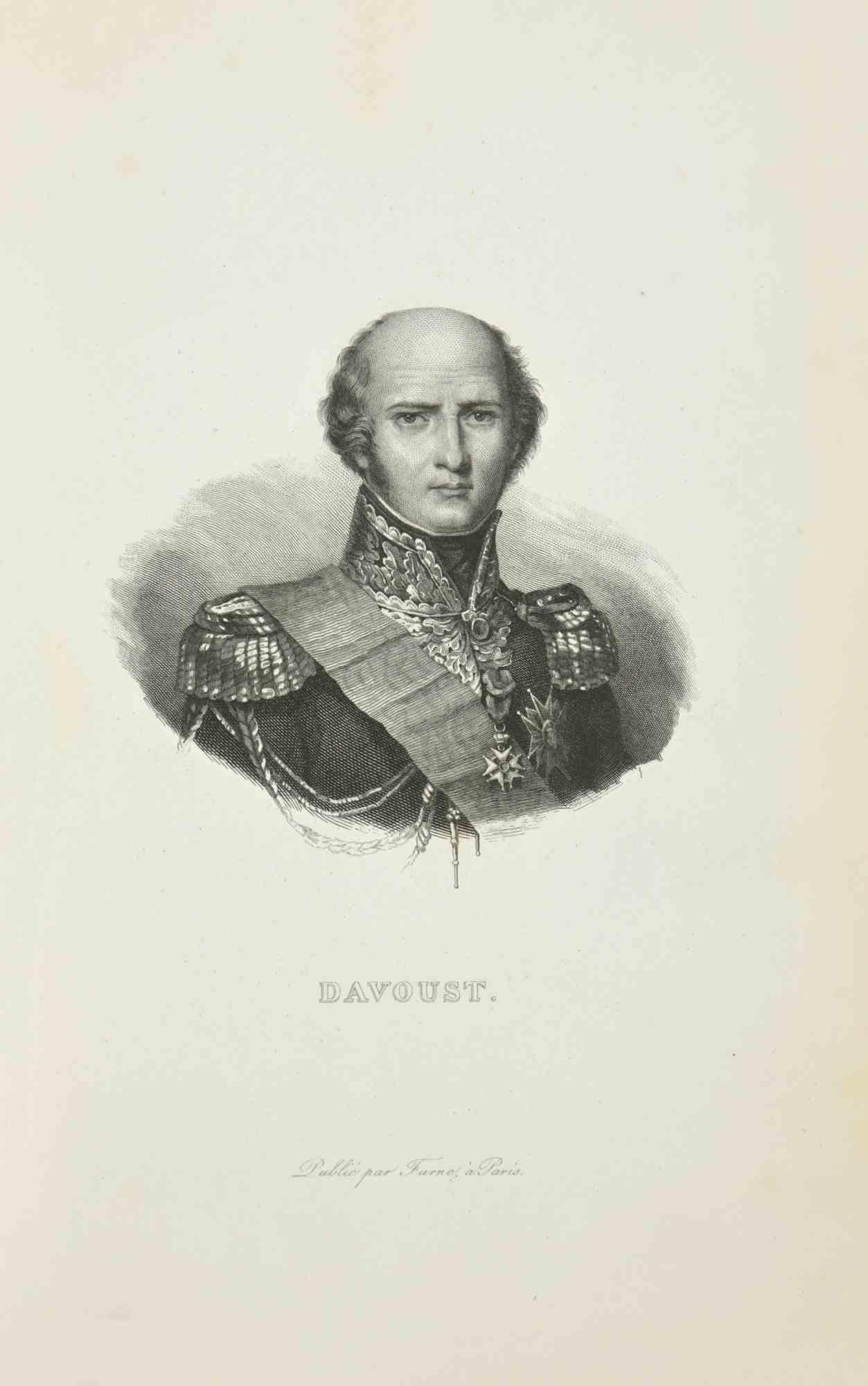 Pierre Francois Tardieu Portrait Print - Davoust - Etching by Pierre François Tardieu - 1837