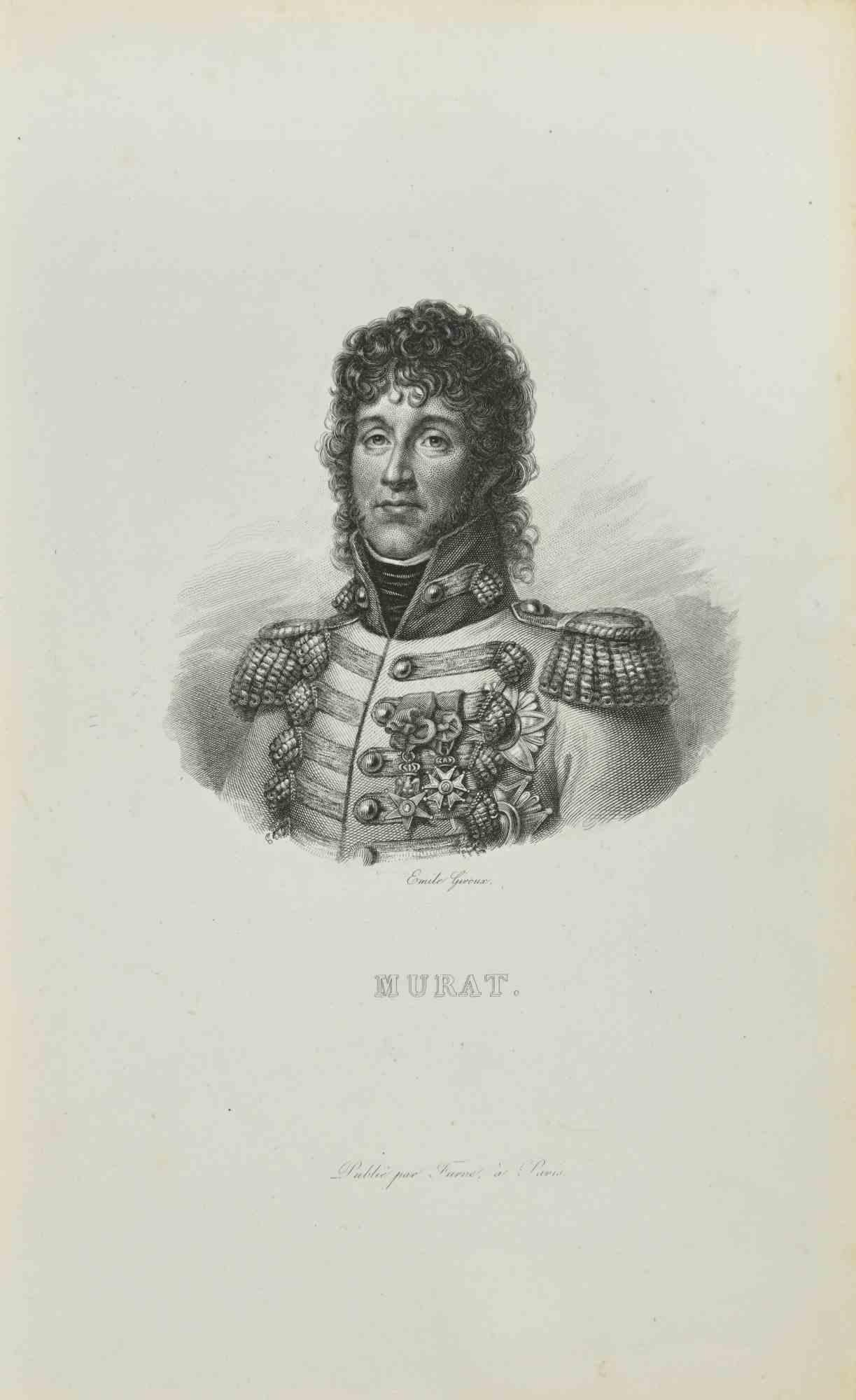 Porträt von Murat – Radierung von Pierre Francois Tardieu – 1837