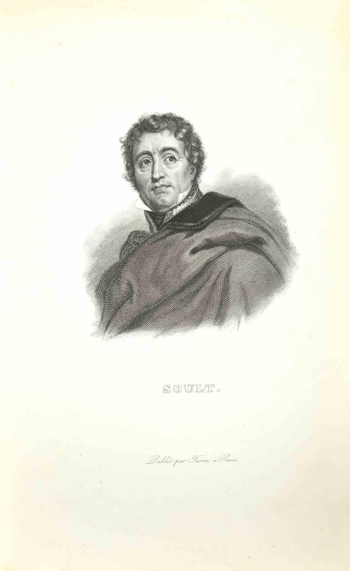Pierre Francois Tardieu Figurative Print - Soult - Etching by Pierre François Tardieu - 1837