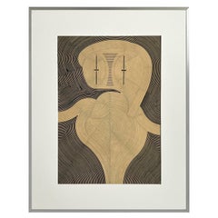 Pierre-Francois Vaysse Framed Abstract Drawing