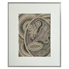 Pierre-Francois Vaysse Framed Abstract Drawing