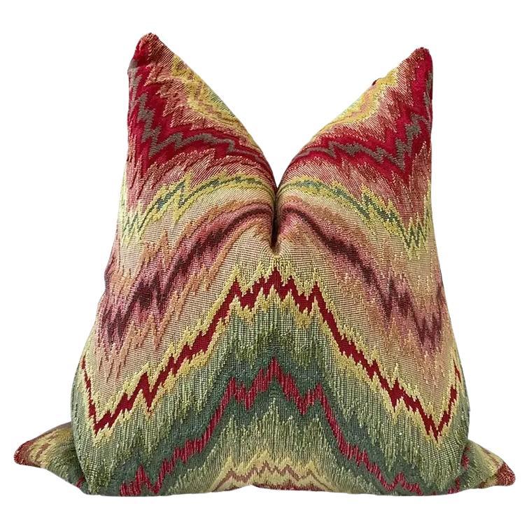 Cuscino lombare in piuma d
oca Pierre Frey "Budapest" in Carmine 12" x 24"