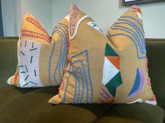 Pierre Frey "Farrah" in Sprinkles 22” Down-Filled Pillows - A  Pair
