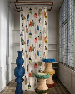 Pierre Frey Hand-Embroidered Fabric Artwork on Canva