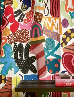 Pierre Frey Hand-Embroidered Fabric Artwork on Canva