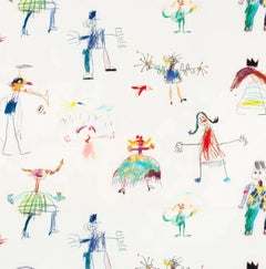 Pierre Frey Les Bidules Wallpaper Scoubidou by Gael Davrinche, France.