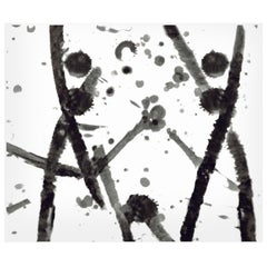 Pierre Frey Les Dessins 2 Leo Noir Black & White Abstract Wallpaper Set, France