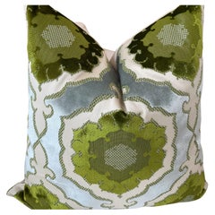 Pierre Frey Medallion "Bartholomeo" in Printemps 22” Down-Filled Pillows -a Pair