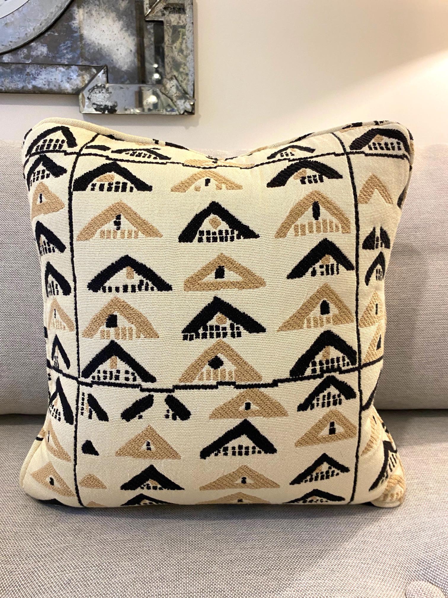 Decorative pillow upholstered in Pierre Frey's 