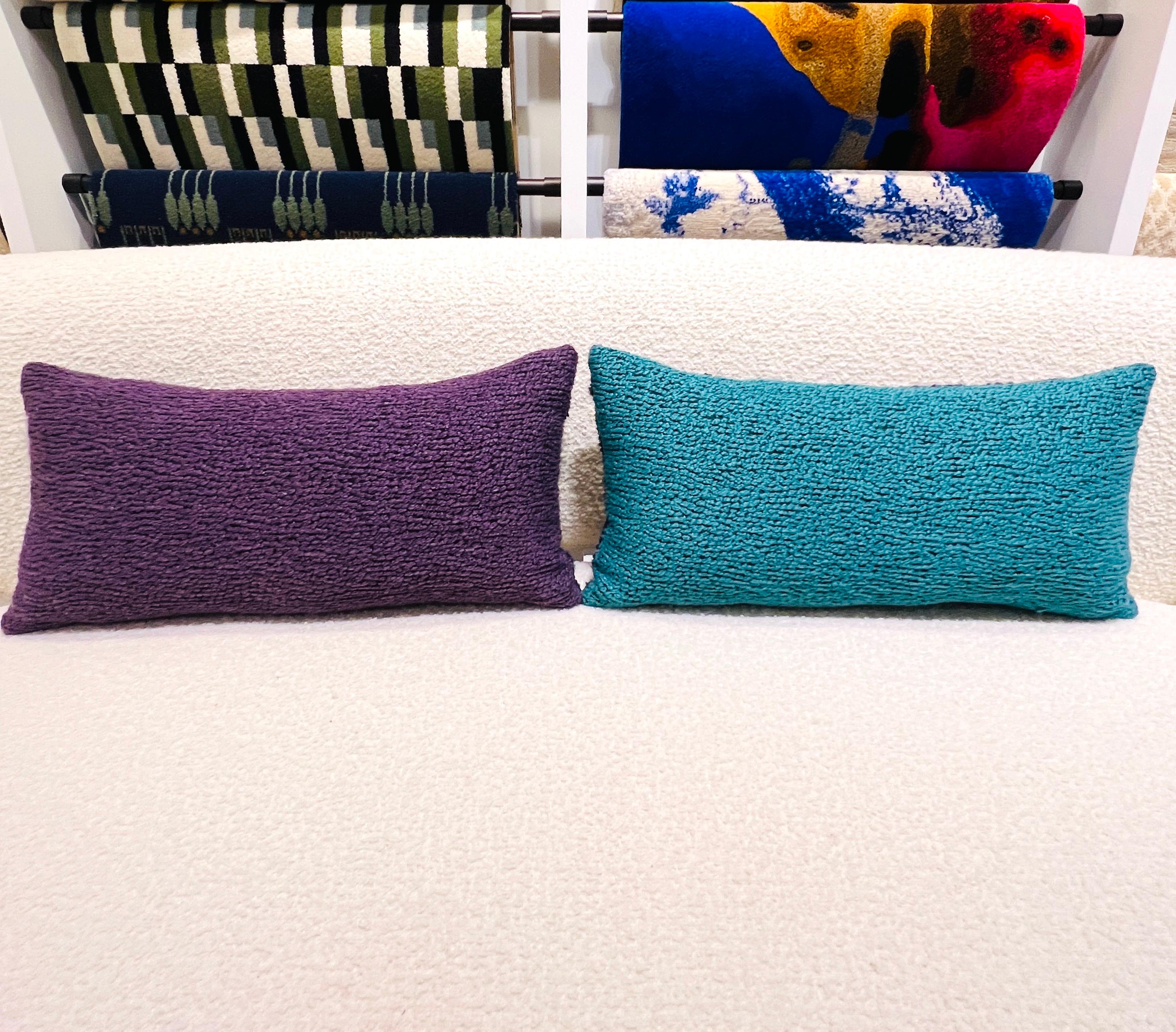 purple lumbar pillows