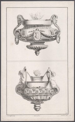 French Neoclassical Design engraving for Braziers
