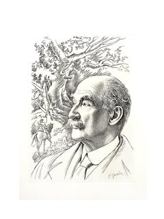Pierre Gandon - Portrait - Original Lithograph