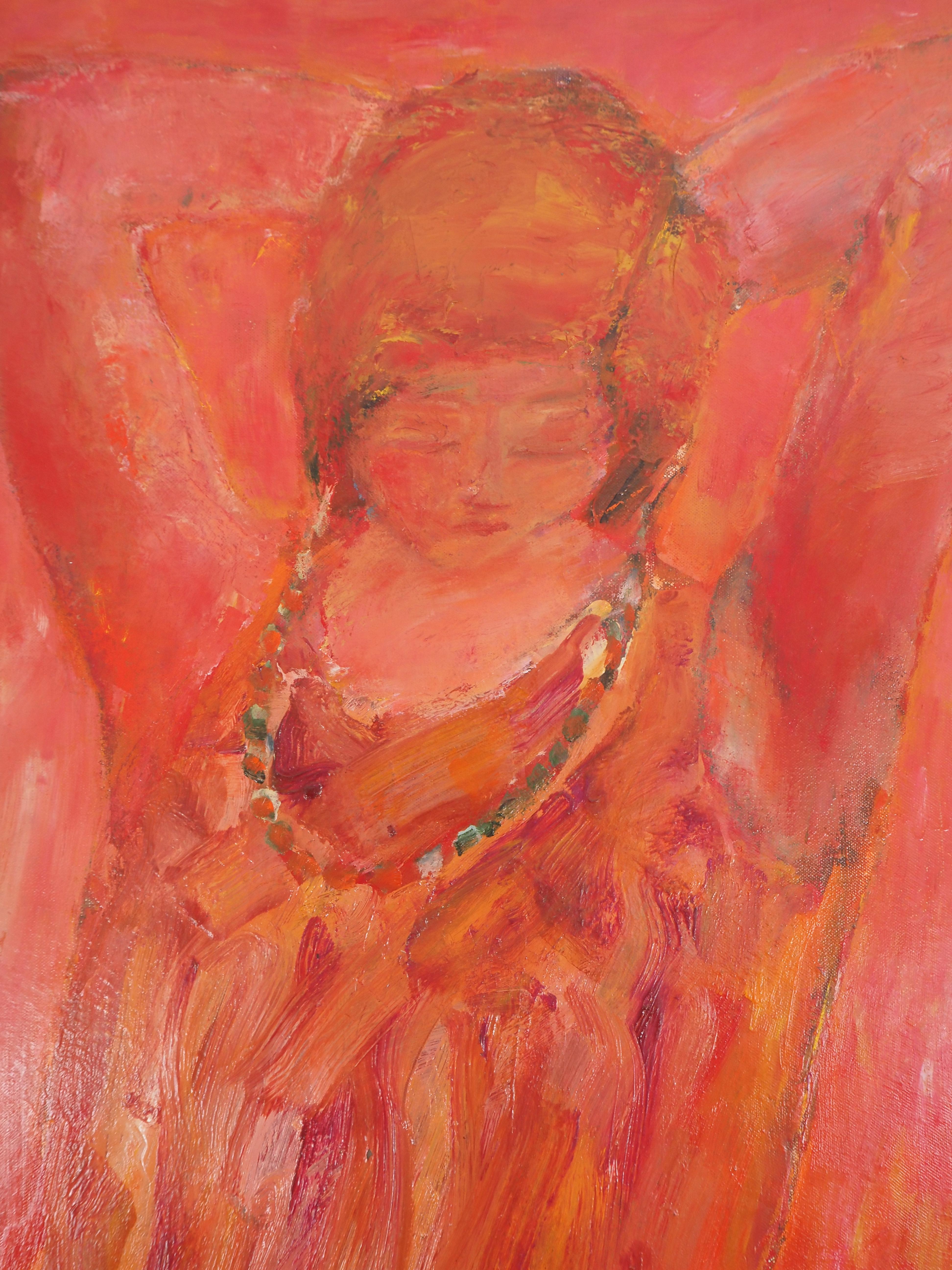 Pierre GARCIA FONS
Rotes junges Mädchen mit einer Halskette, ca. 1965

Original Ölgemälde
Signiert in der rechten oberen Ecke 
Signiert und betitelt auf der Rückseite
Auf Leinwand 55 x 38 cm (ca. 22 x 15inch)

PROVENIENZ : Galerie Framong, Paris,