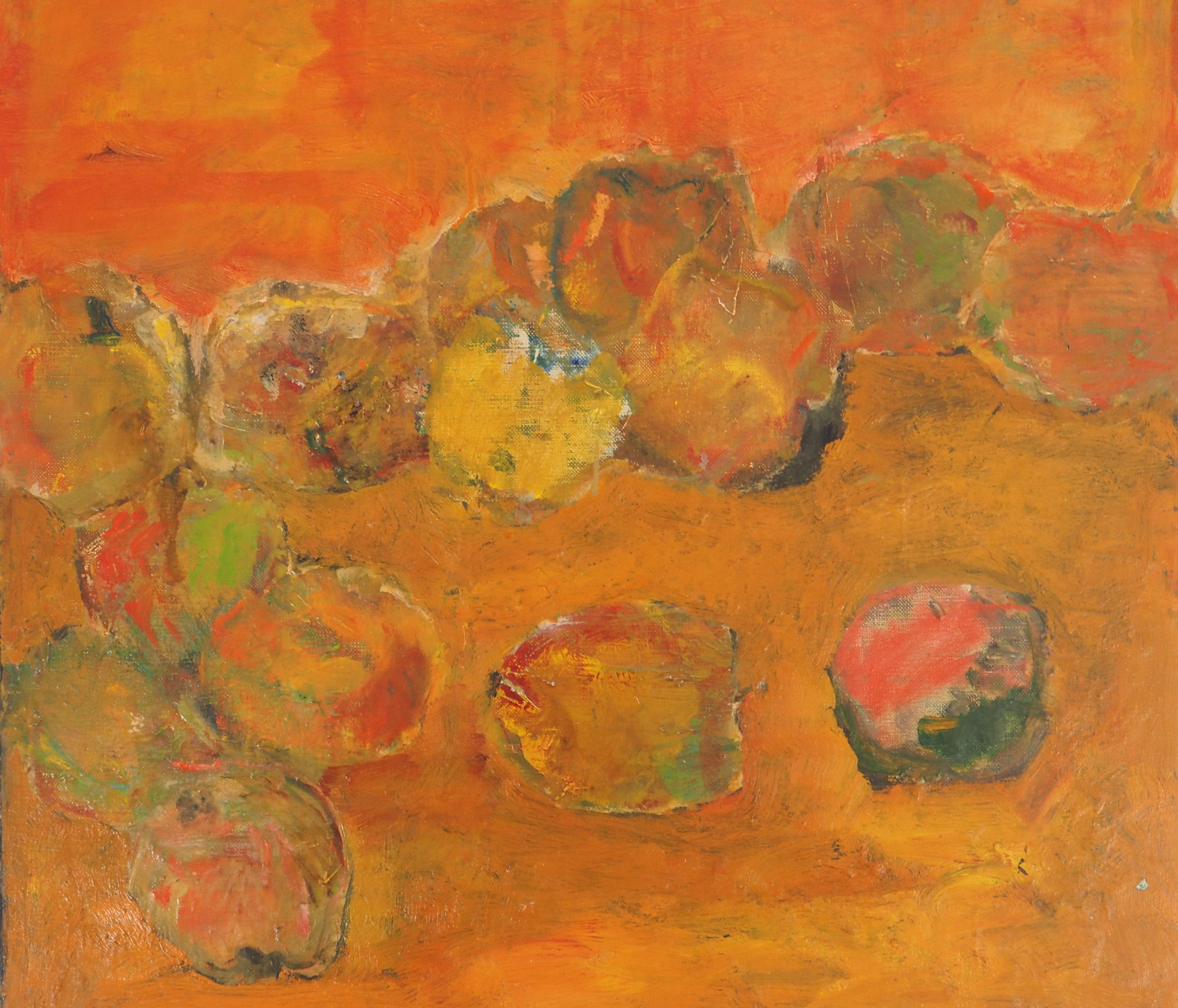 Pierre GARCIA FONS
Hommage an Cezanne : 14 Äpfel, 1964

Original Ölgemälde
Signiert in der rechten oberen Ecke 
Signiert und betitelt auf der Rückseite
Auf Leinwand 50 x 50 cm (ca. 20 x 20 inch)

PROVENIENZ : Galerie Framong, Paris, Inventarnummer