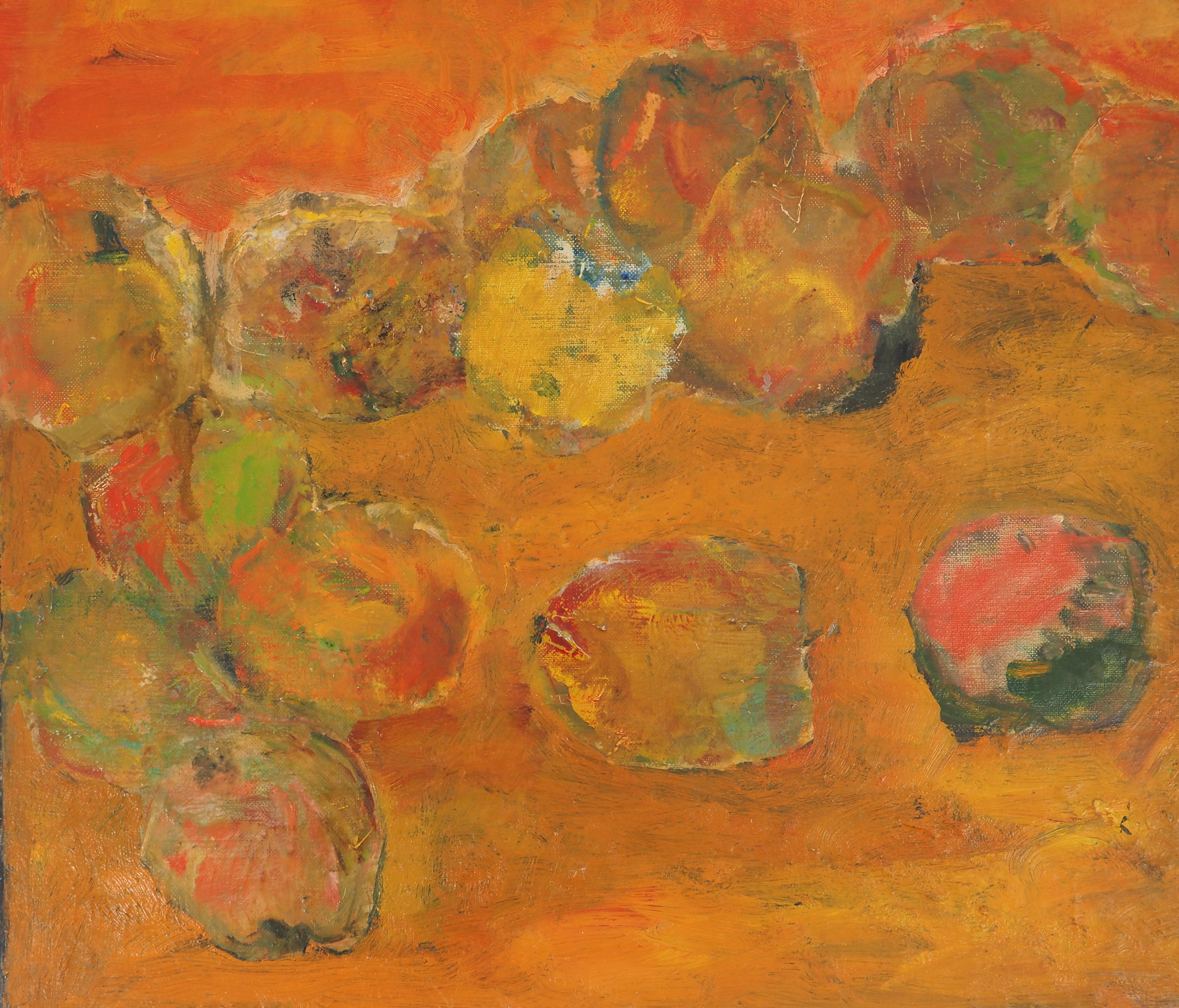 Tribute to Cezanne: 14 Äpfel – Originales Ölgemälde auf Leinwand, signiert im Angebot 2
