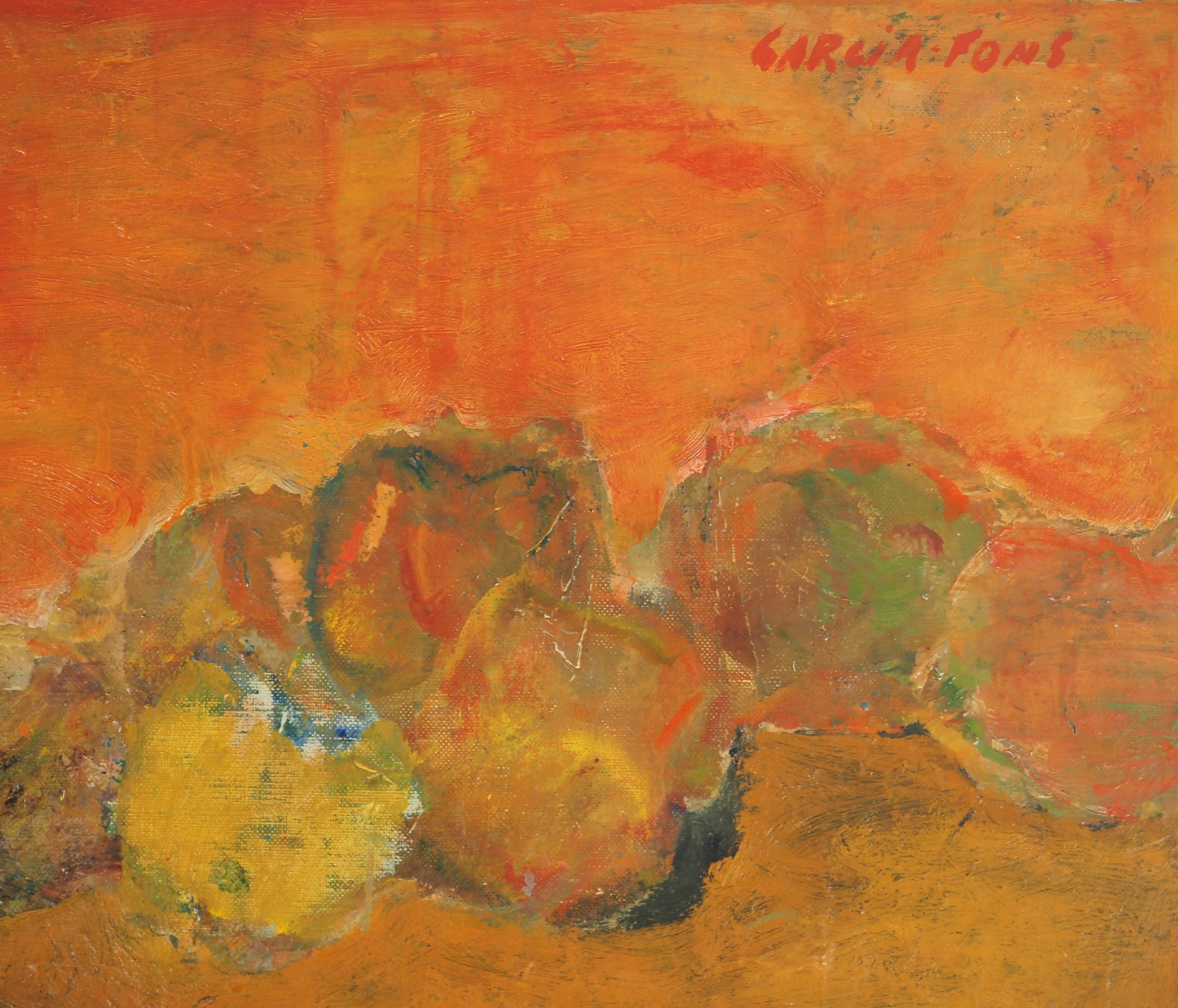Tribute to Cezanne: 14 Äpfel – Originales Ölgemälde auf Leinwand, signiert im Angebot 4