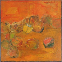 Omaggio a Cezanne: 14 mele - Olio originale su tela, firmato