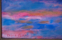 Tribute to Monet : Sunset in Collioure - Original oil painting, Signed & Framed