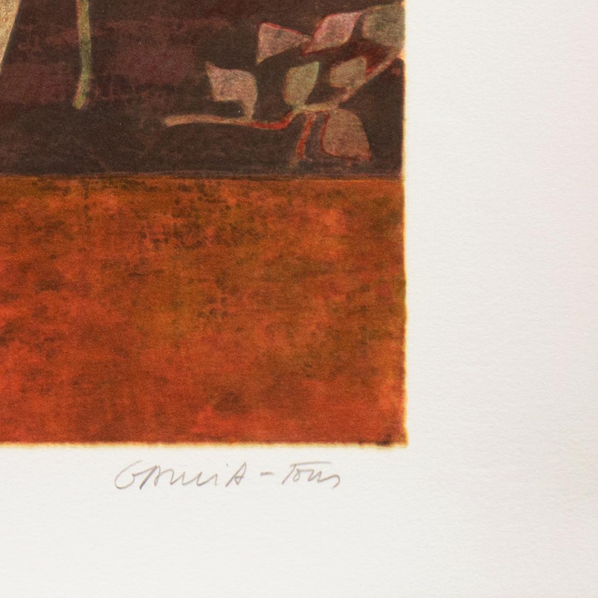 « A Bowl of Pomegranates », Académie Chaumière, Paris, École des Beaux-Arts, MoMA - Orange Still-Life Print par Pierre Garcia Fons
