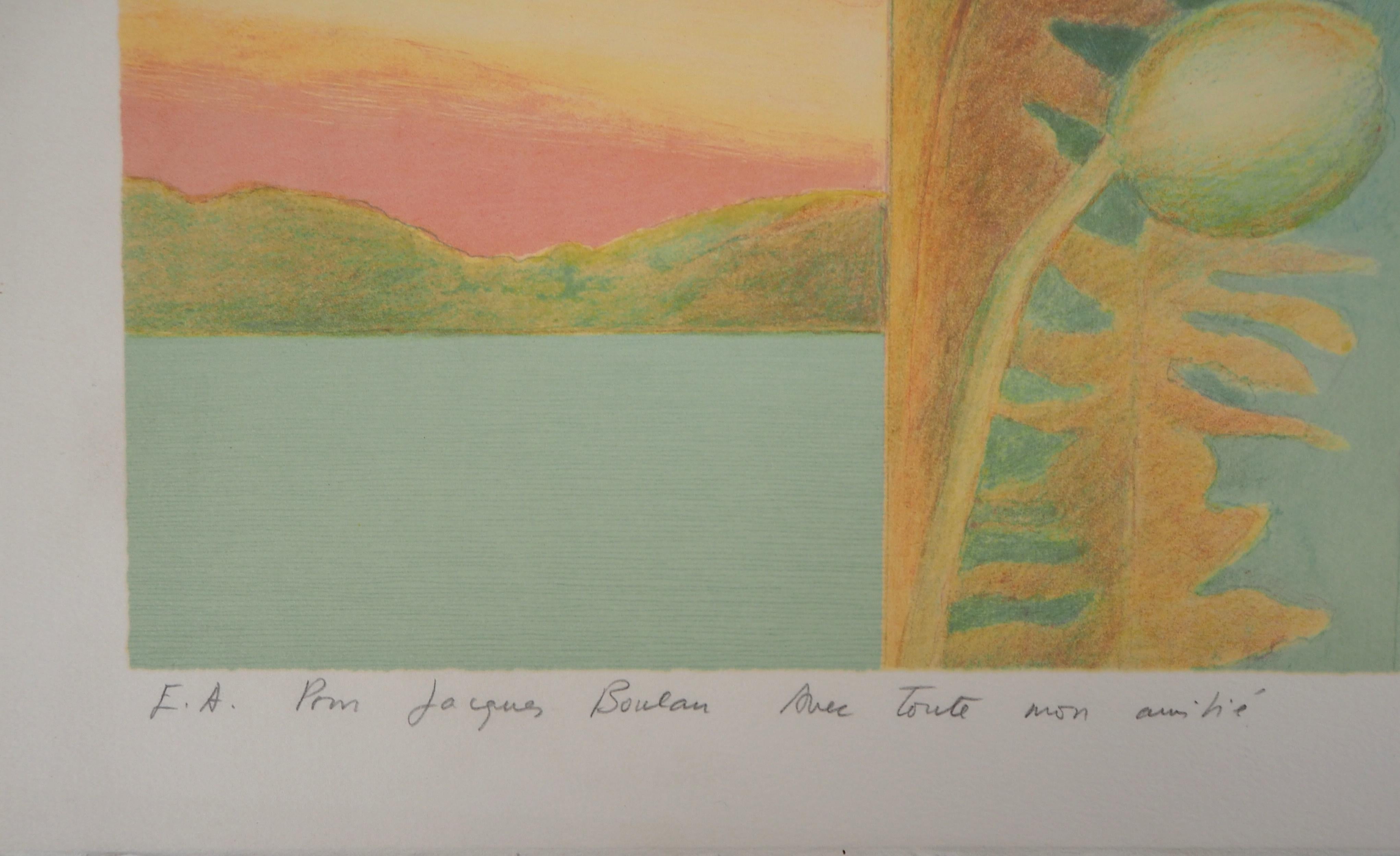 Pierre Garcia Fons
Papaveri

Litografia originale
Firmato a matita
Justified EA (prova d'artista)
Su pergamena Arches 61 x 45 cm (circa 24 x 18 pollici)

Ottime condizioni, piccolo segno di inchiostro

Dedicato 