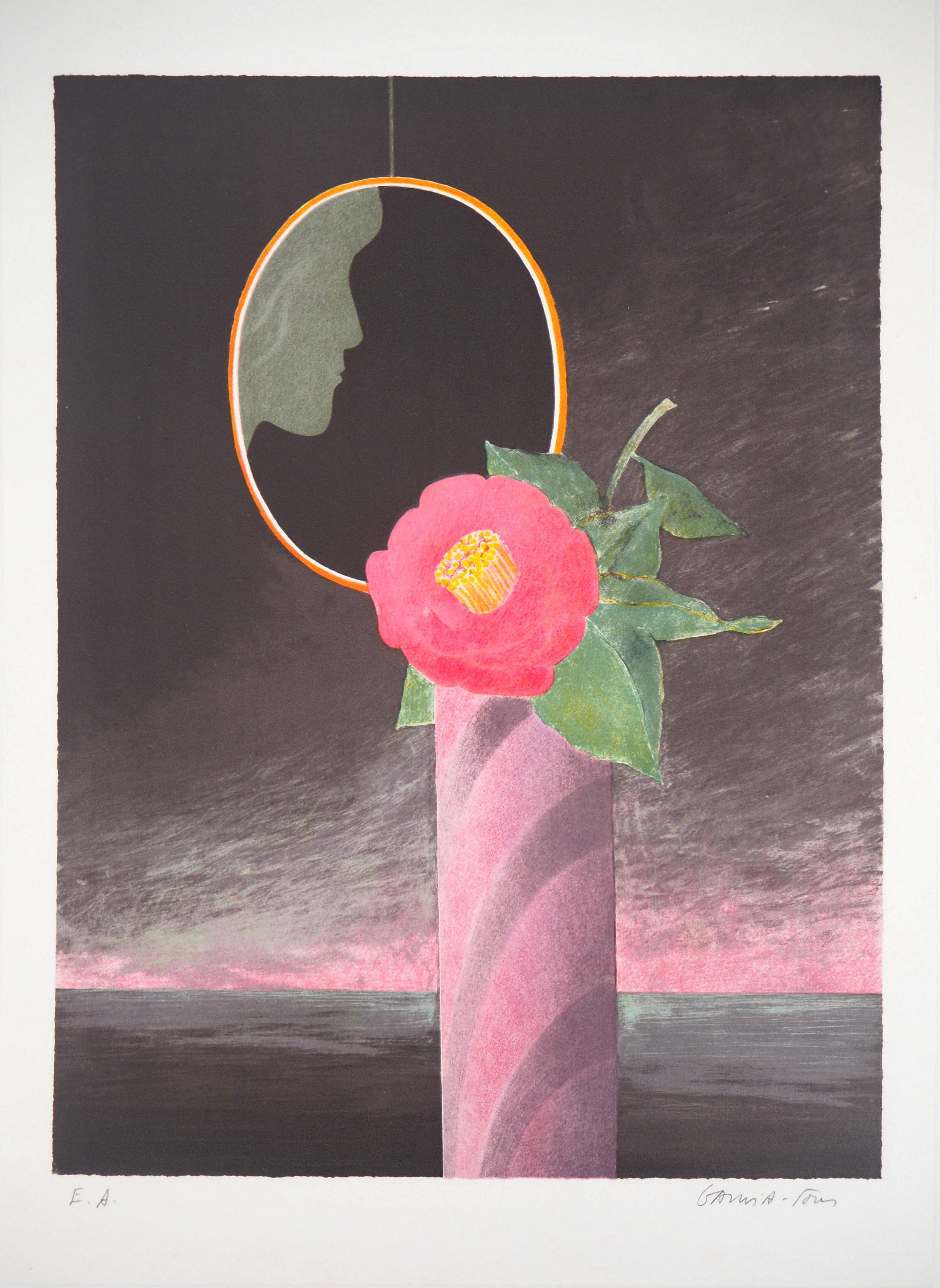 Still-Life Print Pierre Garcia Fons - Reflection dans le miroir - Lithographie originale, signée