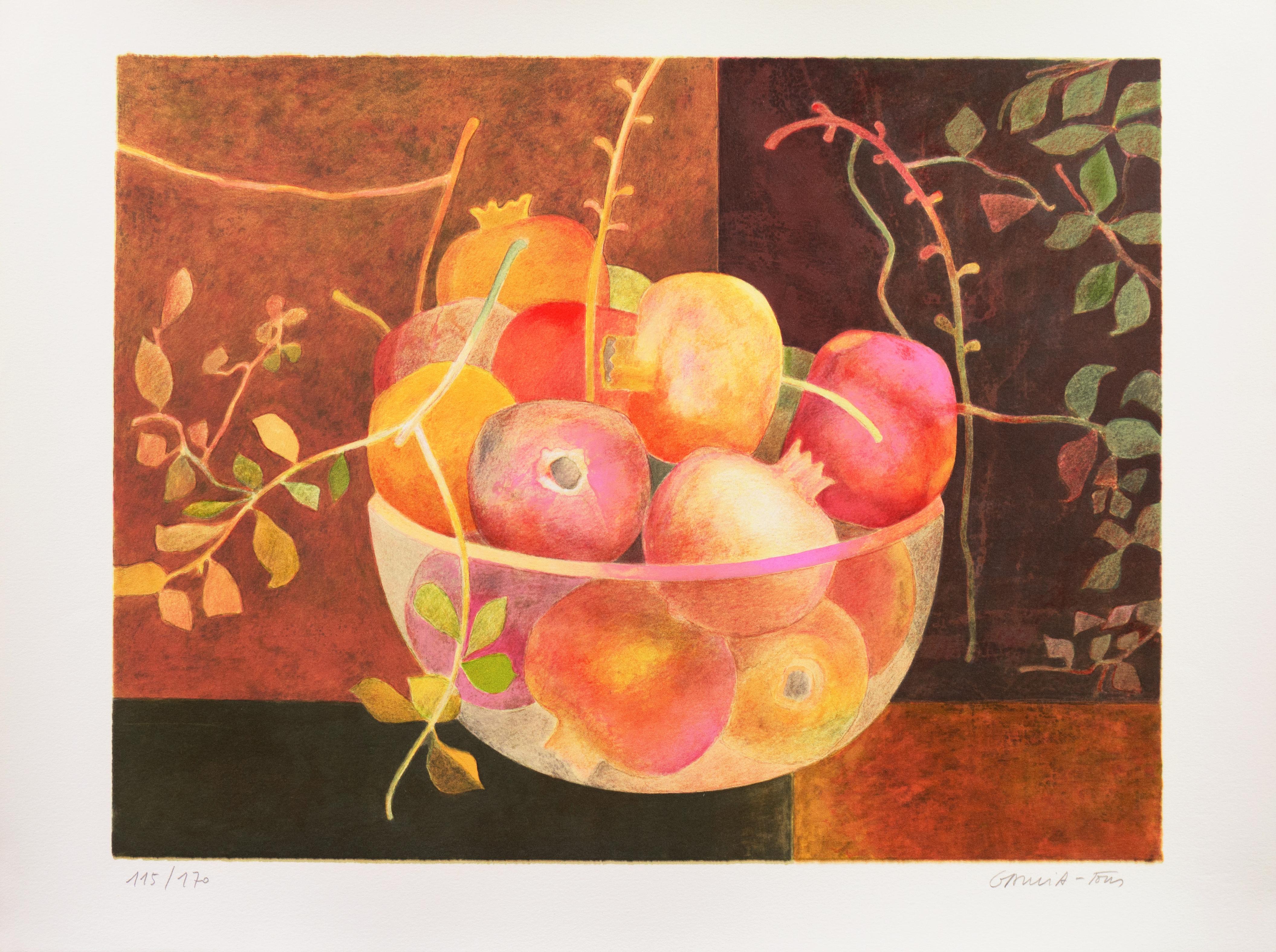« A Bowl of Pomegranates », Académie Chaumière, Paris, École des Beaux-Arts, MoMA - Print de Pierre Garcia Fons