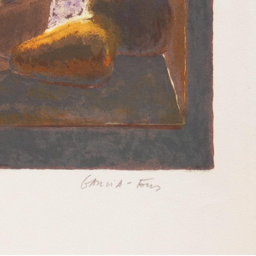 'View Across the Lagoon Venice', Academie Chaumiere, MAM Paris, Benezit - Brown Still-Life Print by Pierre Garcia Fons