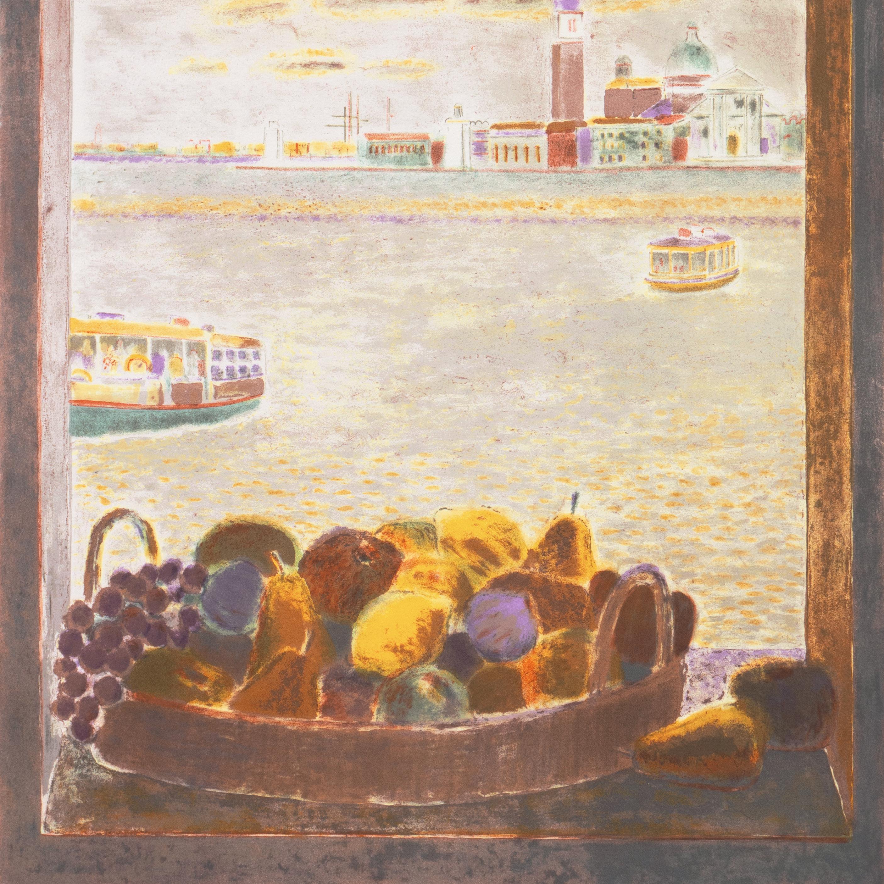 'View Across the Lagoon Venice', Academie Chaumiere, MAM Paris, Benezit For Sale 1