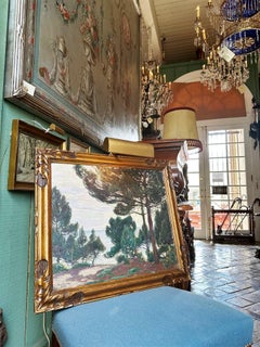 Pierre Gaston Rigaud Öl auf Leinwand Gemälde "Arbres" Bäume Französisch Schule Antiquities