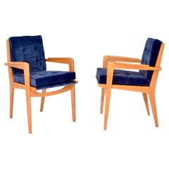 Pierre Guariche - Light Oak Armchairs, Model FS104 - France, 1950