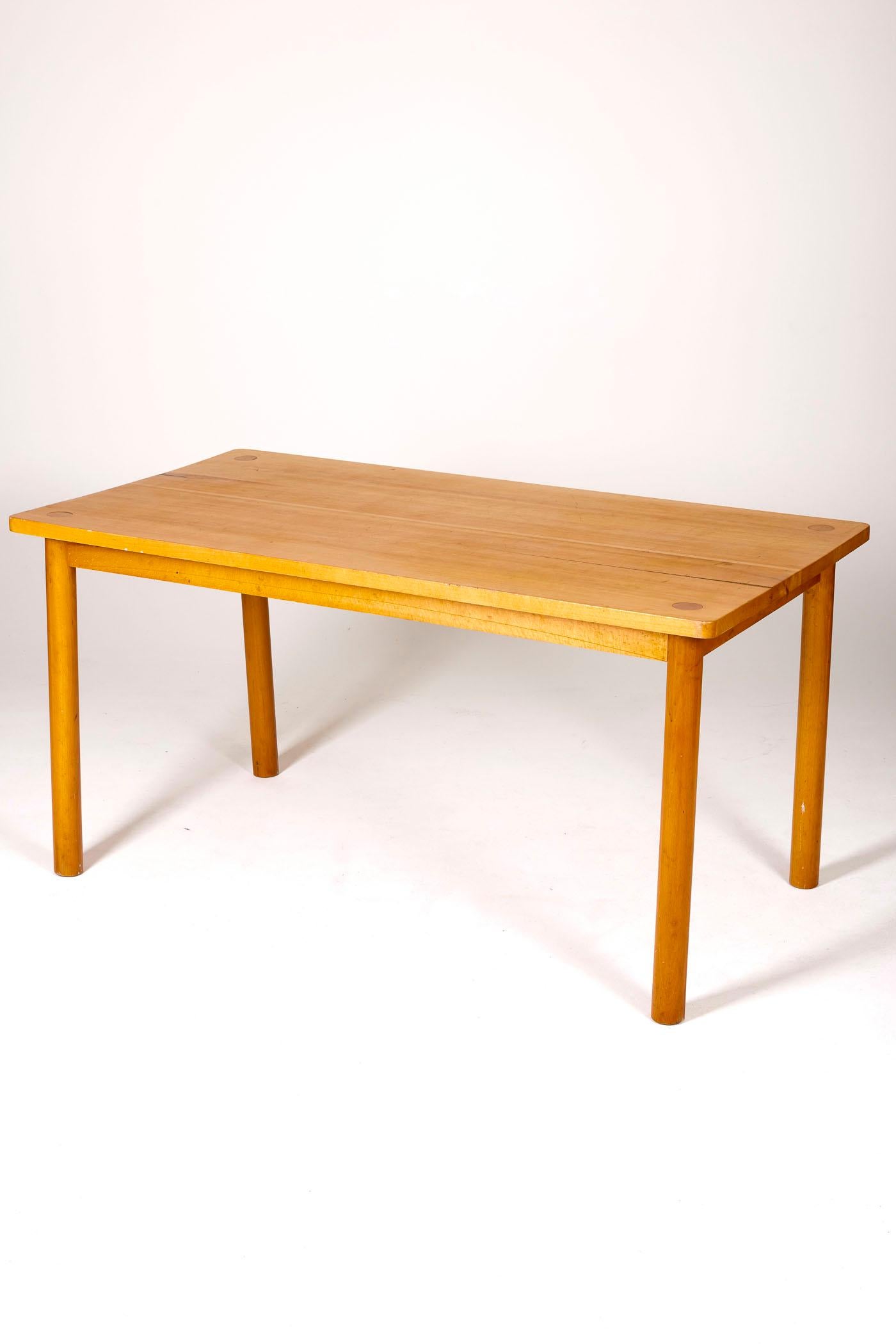 Wood Pierre Gauthier Delaye dining table For Sale