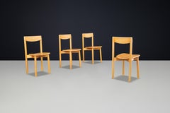 Chaises de salle à manger "grain de café" en hêtre teinté de Pierre Gautier-Delaye, France