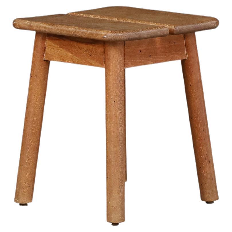 Pierre Gautier-Delaye “Coffee Bean” Stool in Stained Beechwood, France, 1960s For Sale