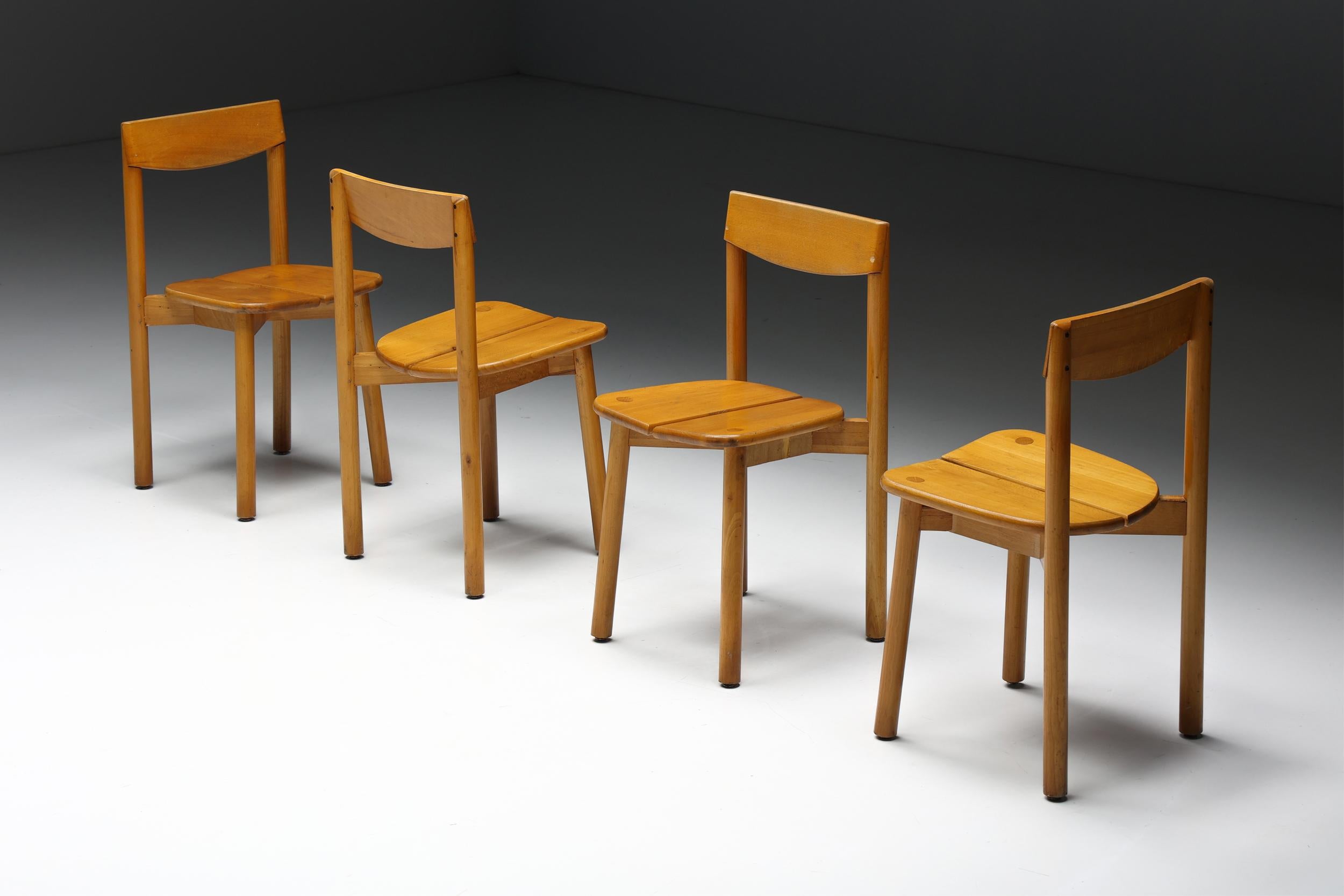 Mid-20th Century Pierre Gautier Delaye Dining Chairs, 1960s For Sale