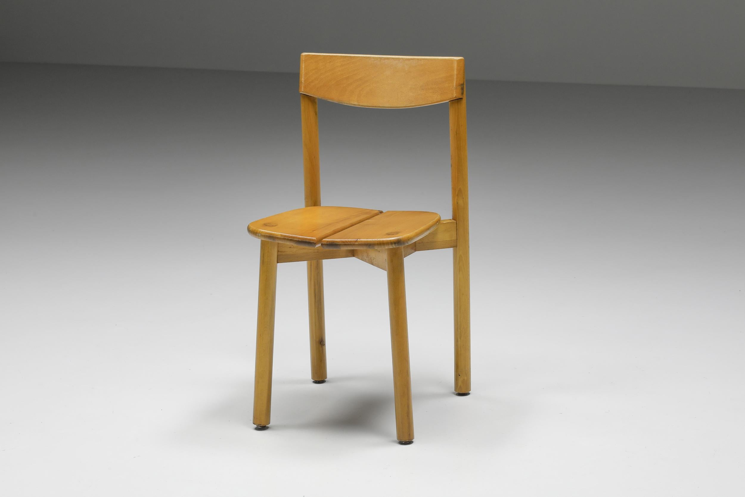 Pierre Gautier-Delaye Dining Chairs, Mid-Century Modern, Beech, French Organic 1