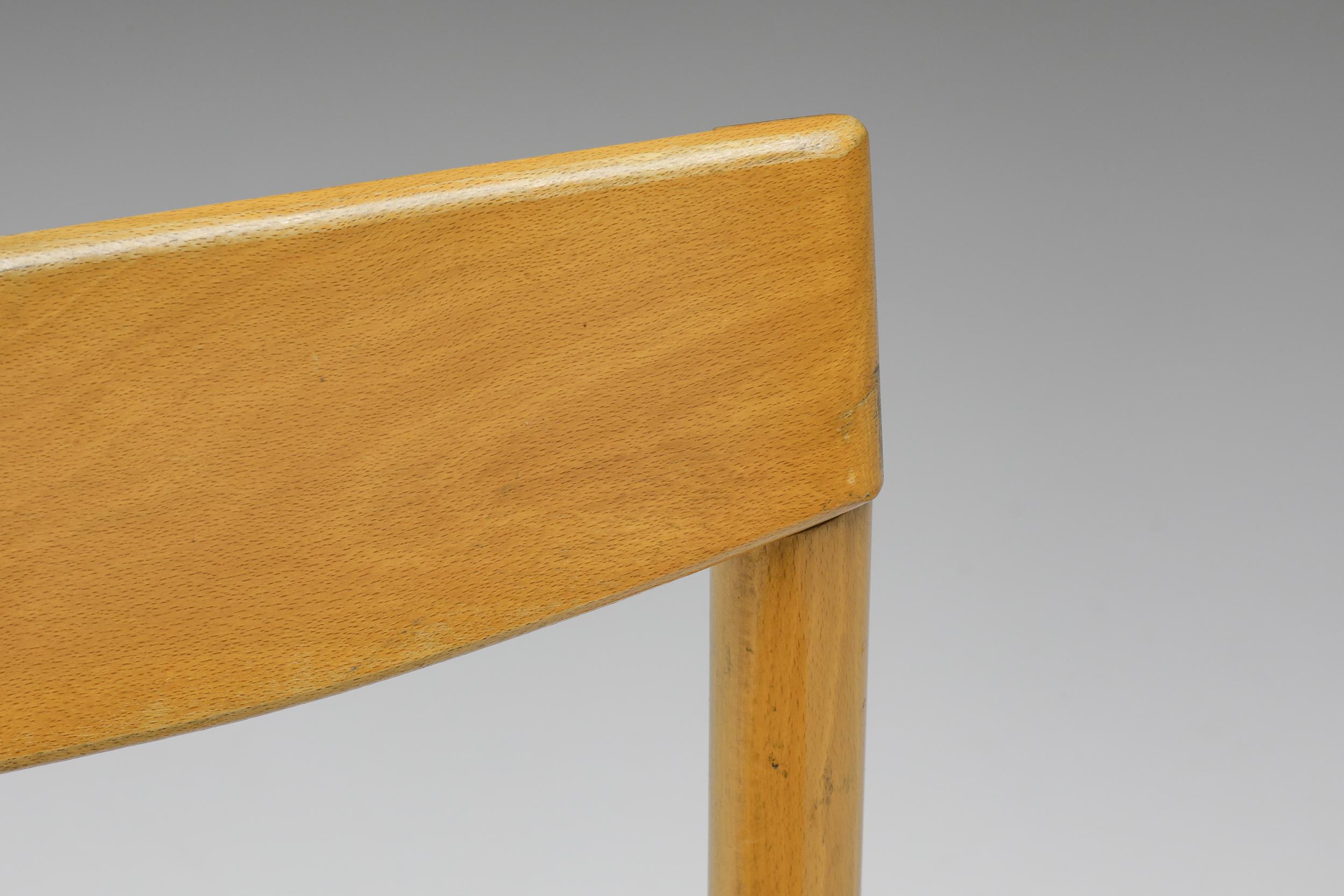 Pierre Gautier-Delaye Dining Chairs, Mid-Century Modern, Beech, French Organic 3