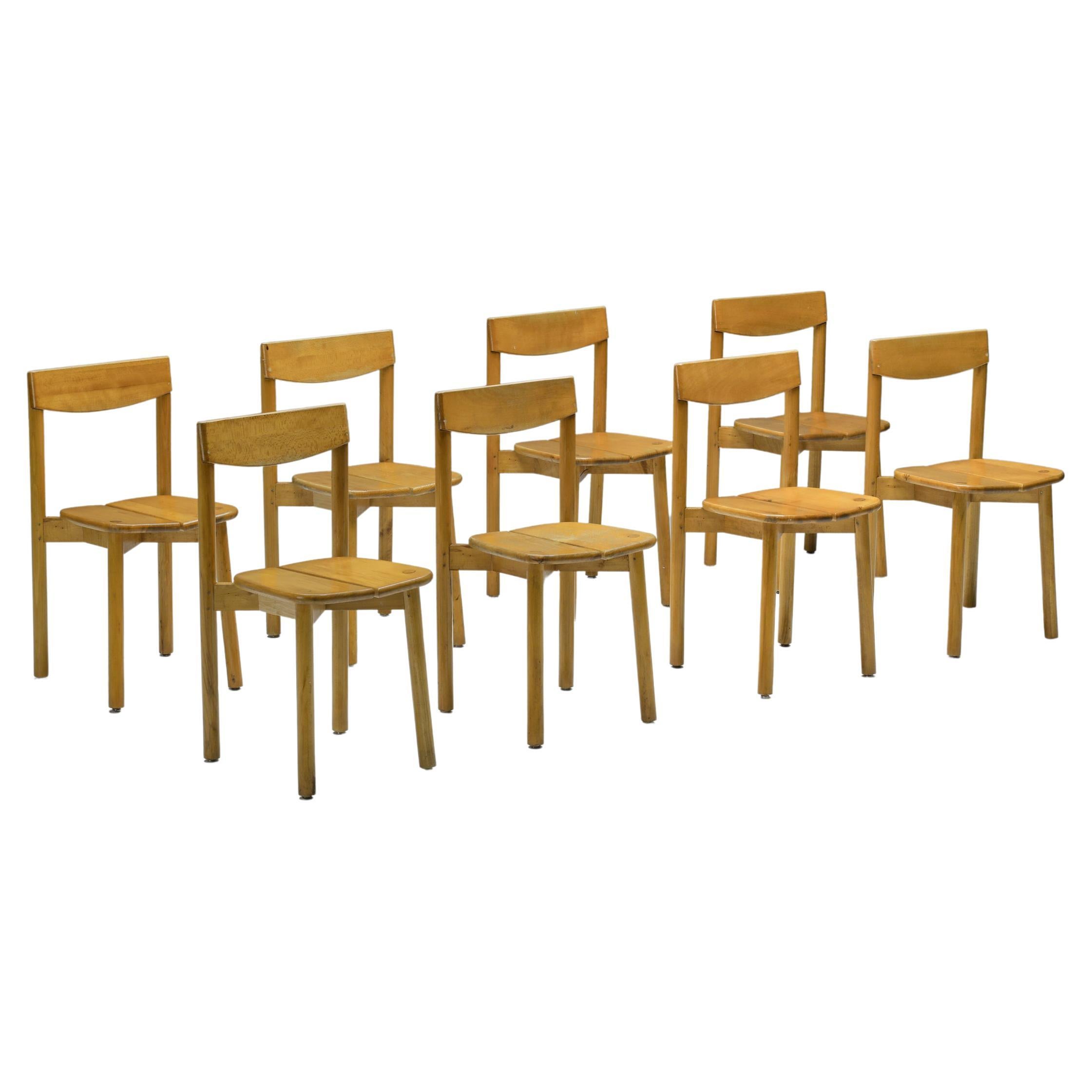 Pierre Gautier-Delaye Dining Chairs, Mid-Century Modern, Beech, French Organic