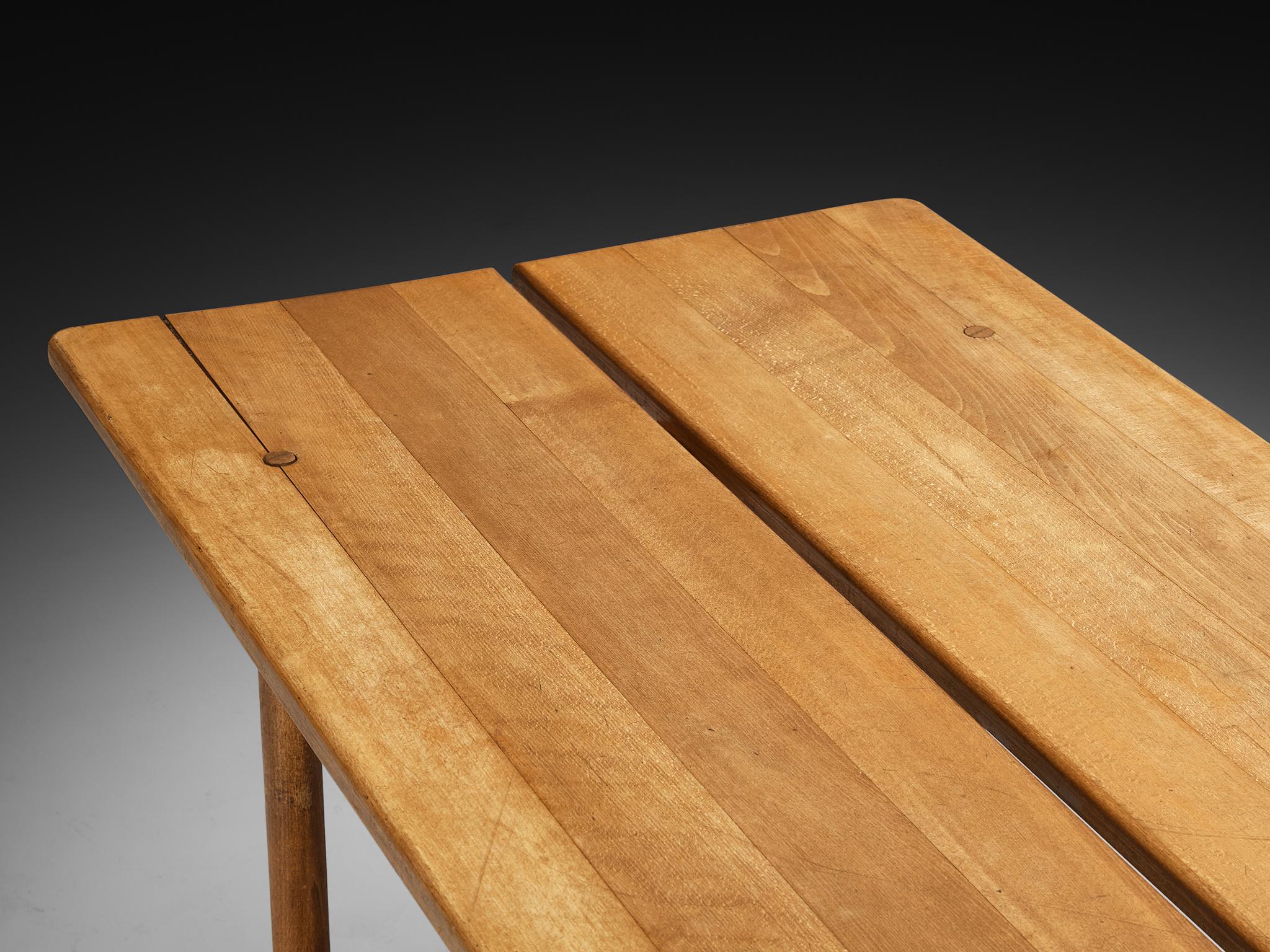 Mid-Century Modern Pierre Gautier-Delaye French Dining Table in Wood For Sale