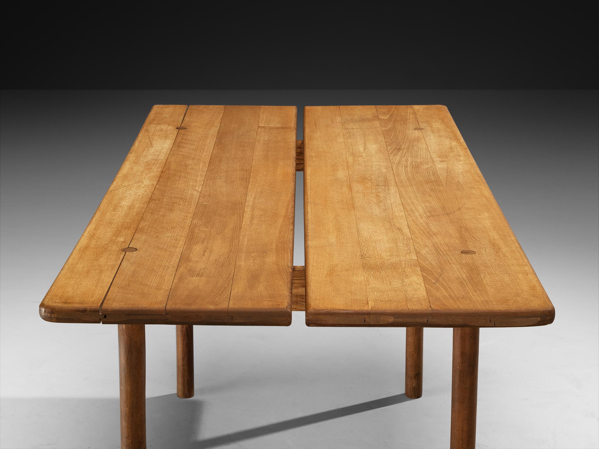 Pierre Gautier-Delaye French Dining Table in Wood In Good Condition For Sale In Waalwijk, NL