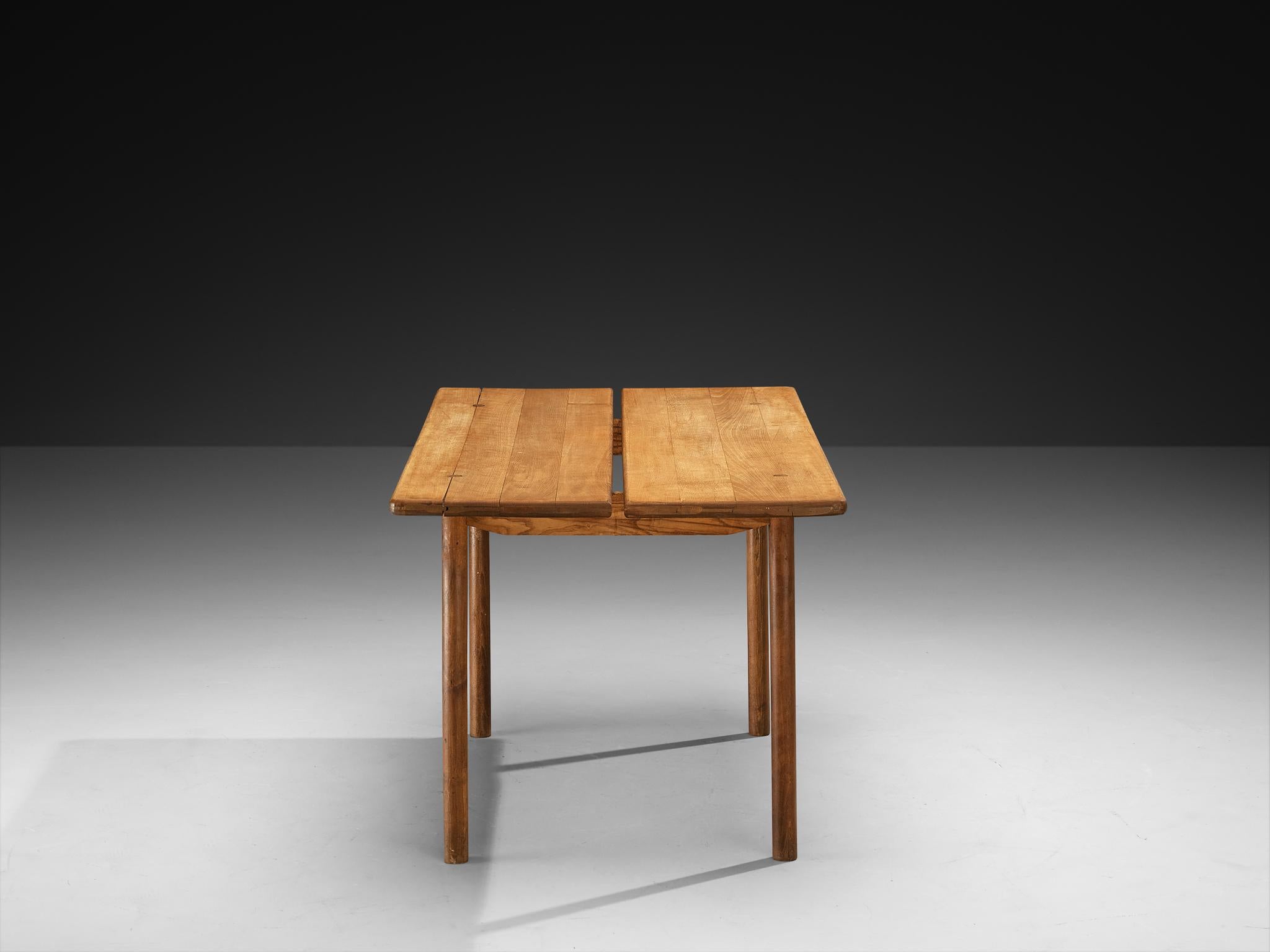 Beech Pierre Gautier-Delaye French Dining Table in Wood For Sale
