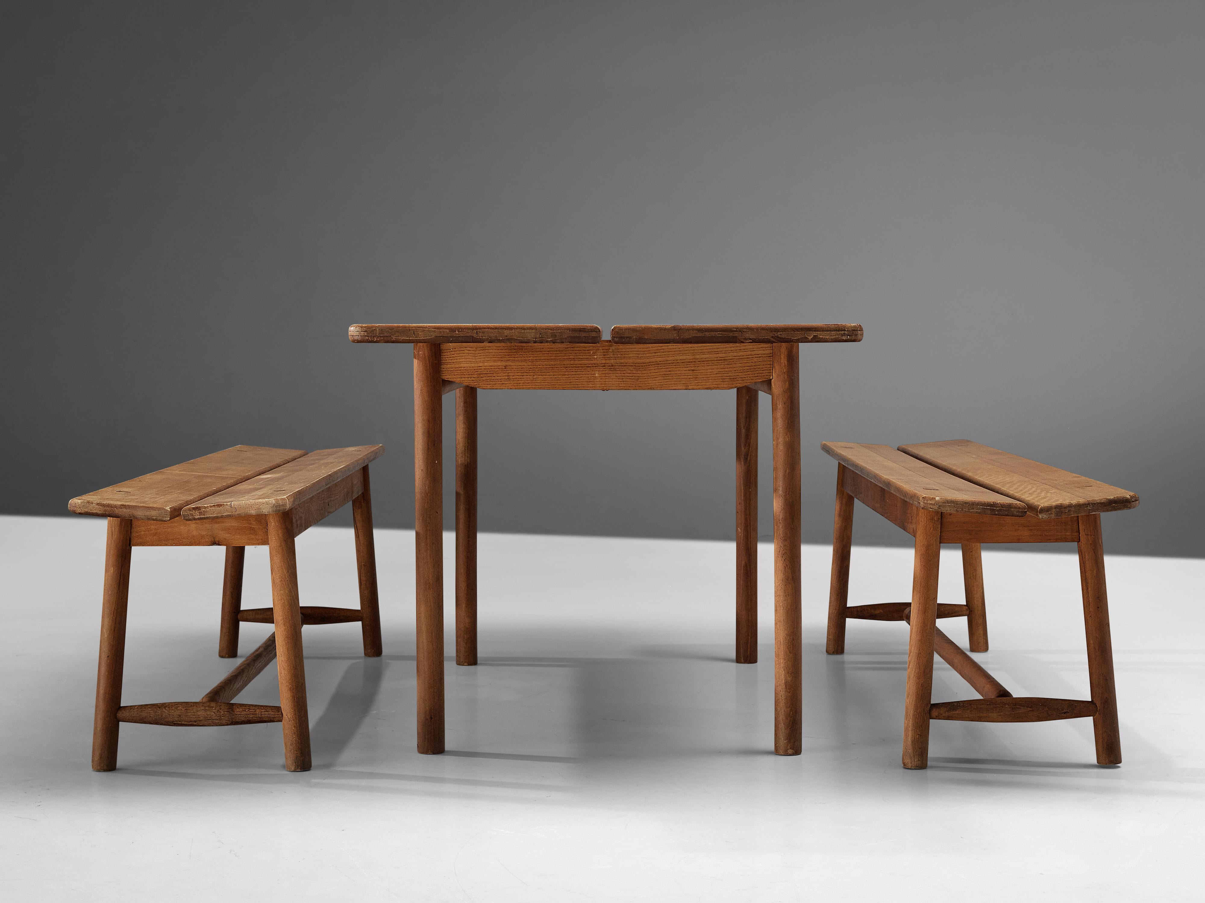 Pierre Gautier-Delaye French Set of Table with Benches 4