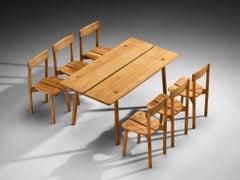 Pierre Gautier-Delaye French Set of Table with Set of Six Dining Chairs