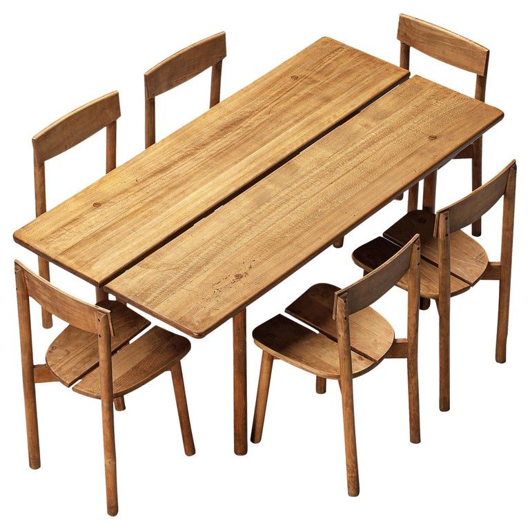 Pierre Gautier-Delaye - Ensemble de tables de salle à manger avec ensemble  de six chaises En vente sur 1stDibs | pierre gautier-delaye