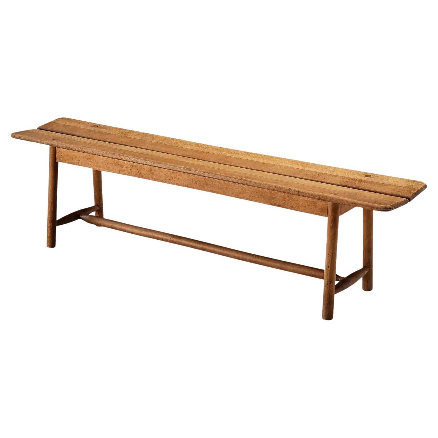Pierre Gautier-Delaye "Grain de Café" bench, circa 1950, France